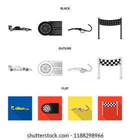 Vector design of car and rally logo. Collection of car and race stock symbol for web.