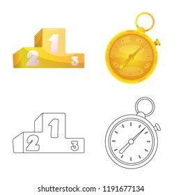 Vector design of car and rally logo. Set of car and race vector icon for stock.
