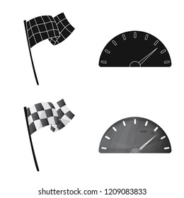 Vector design of car and rally logo. Collection of car and race stock vector illustration.
