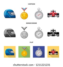 Vector design of car and rally logo. Collection of car and race stock symbol for web.
