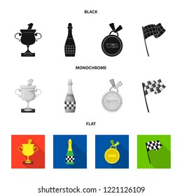 Vector design of car and rally logo. Set of car and race stock vector illustration.