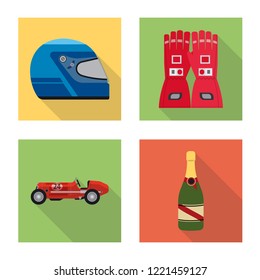 Vector design of car and rally logo. Collection of car and race stock symbol for web.