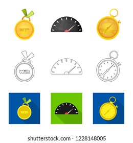 Vector design of car and rally logo. Set of car and race stock vector illustration.