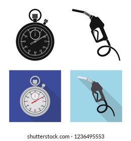 Vector design of car and rally logo. Collection of car and race stock vector illustration.