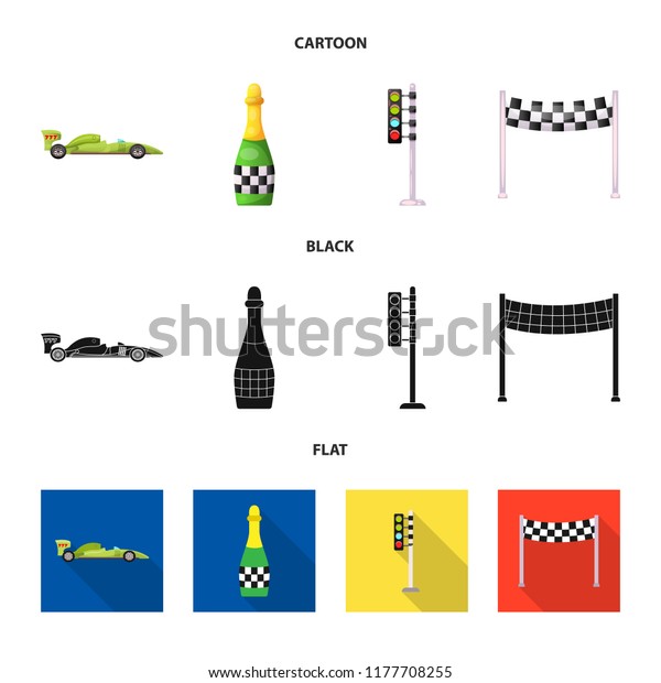 Vector design of car and rally logo.\
Collection of car and race vector icon for\
stock.