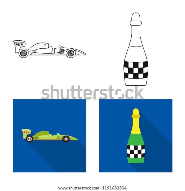 Vector design of car and rally logo.\
Collection of car and race vector icon for\
stock.