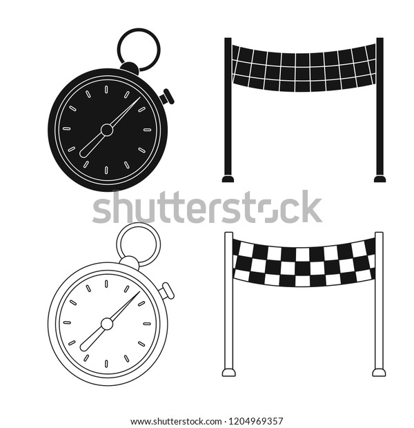 Vector design of car and rally logo. Set of\
car and race stock vector\
illustration.