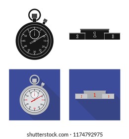 Vector design of car and rally sign. Collection of car and race stock symbol for web.