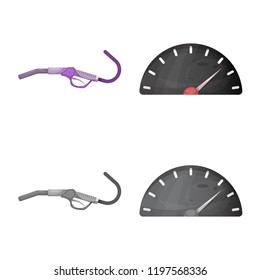 Vector design of car and rally sign. Collection of car and race stock vector illustration.