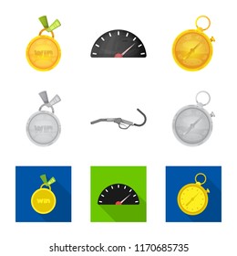 Vector design of car and rally symbol. Collection of car and race stock vector illustration.
