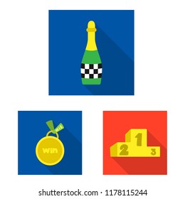 Vector design of car and rally symbol. Collection of car and race stock symbol for web.