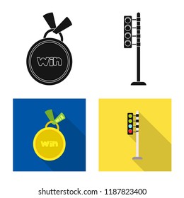 Vector design of car and rally symbol. Collection of car and race stock symbol for web.