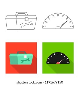 Vector design of car and rally symbol. Collection of car and race stock symbol for web.