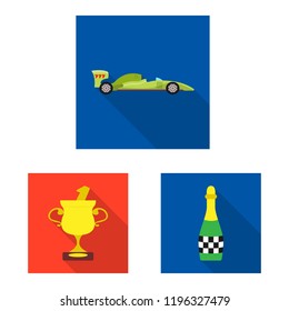 Vector design of car and rally symbol. Collection of car and race stock symbol for web.