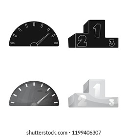 Vector design of car and rally symbol. Collection of car and race stock symbol for web.