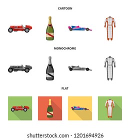 Vector design of car and rally symbol. Collection of car and race stock symbol for web.