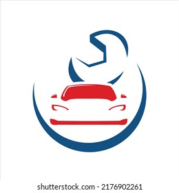 Servicio De Diseño De Vectores En Coches De Estilo Rojo Y Azul. Se Puede Utilizar Para Ilustraciones De Maqueta, Marca, Plantilla De Logotipo
