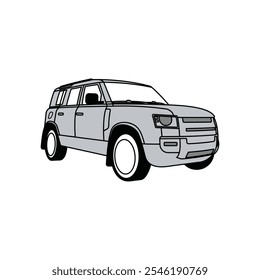 Diseño de Vector del Transporte del vehículo del coche aislado en el fondo blanco, conveniente para su diseño