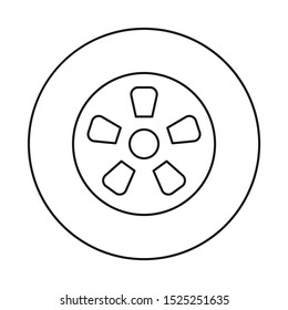 Vector design of car and wheel icon. Web element of car and tire stock symbol for web.