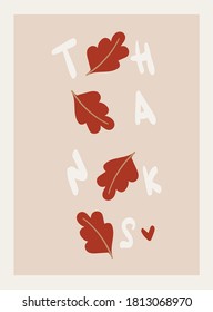 Vector design for card, poster, flyer, web and other users. thanksgiving cards.
