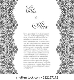 Vector design Card. Round Ornament Pattern. Vintage decorative elements. Hand drawn background. Islam, Arabic, Indian, ottoman motifs.