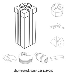 Vector design of cardboard and delivery  icon. Set of cardboard and label stock vector illustration.