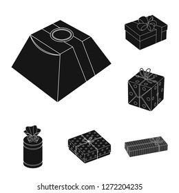 Vector design of cardboard and delivery  icon. Collection of cardboard and label vector icon for stock.