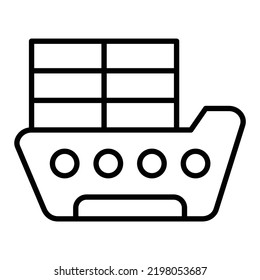 Vector Design Cargo Boat Icon Style