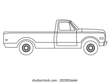 Vector design of a cargo or sand truck sketch