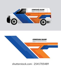 vector design of cargo van car body sticker