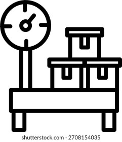 Estilo do ícone de peso da carga do projeto do vetor