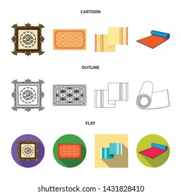 Vector design of carpet and persian logo. Collection of carpet and border stock symbol for web.