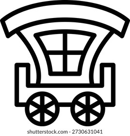 Symbolstil für Vektordesign-Kutsche