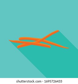 Vector design of carrot and fresh sign. Web element of carrot and cooked Stock vector illustration.