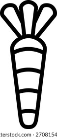 Estilo de ícone de cenoura de design de vetor