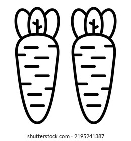 Vector Design Carrots Icon Style