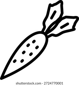 Estilo de Ícone de Cenouras de Design de Vetor