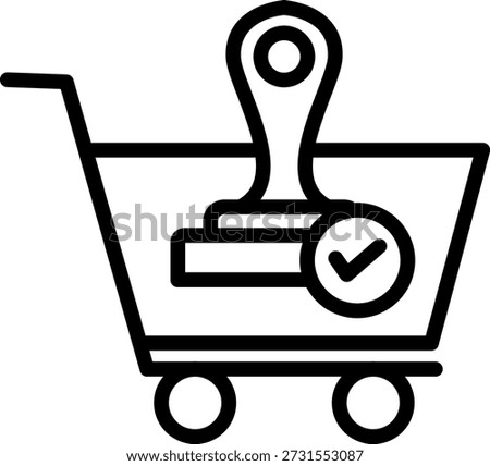 Vector Design Cart Confirmation Icon Style