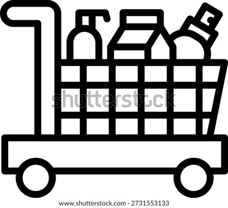 Vector Design Cart Delivered Icon Style