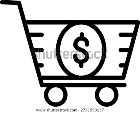 Vector Design Cart Fees Icon Style