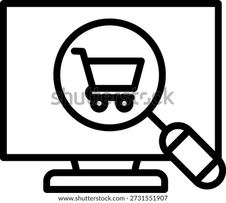 Vector Design Cart Search Icon Style
