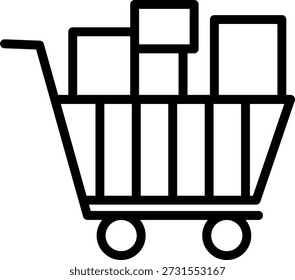Estilo de icono de envío de Carrito de diseño de Vector