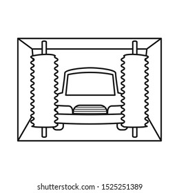 Vector design of car-wash and water logo. Web element of car-wash and auto stock vector illustration.