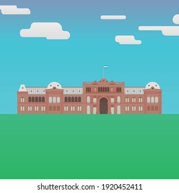 Vector design of the Casa Rosada of Argentina