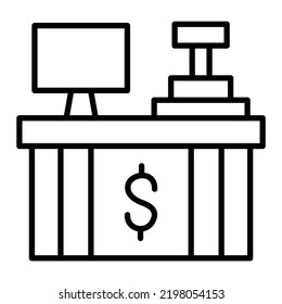 Vector Design Cash Counter Icon Style