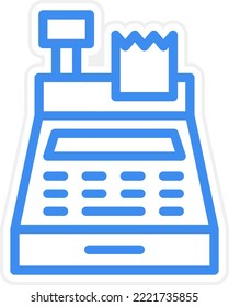 Diseño de vectores Estilo de icono Registro de efectivo