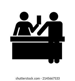 vector design, cashier waiter shape illustration