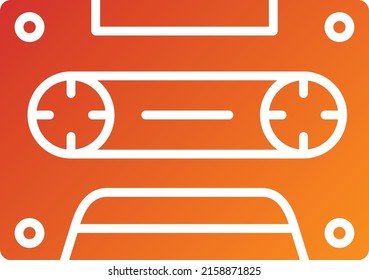 Estilo de icono de cassette de diseño de vectores