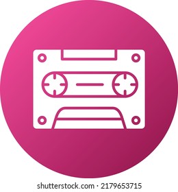 Estilo de icono de cassette de diseño de vectores