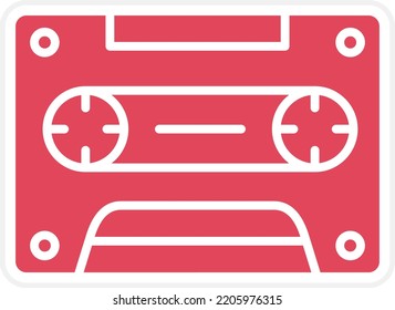 Vector Design Cassette Icon Style